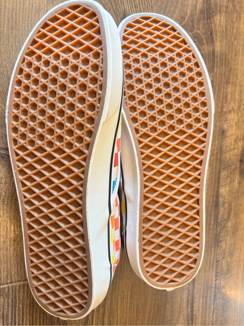 Vans Slip-On Checkerboard Sneakers in Rainbow Colors - Picture 10 of 11